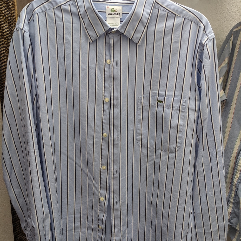 Lacoste stripe button shirt 44